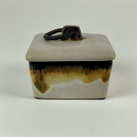 metal box bagni|Alvino Bagni for Raymor Lidded Ceramic Box With Metal Ring In .